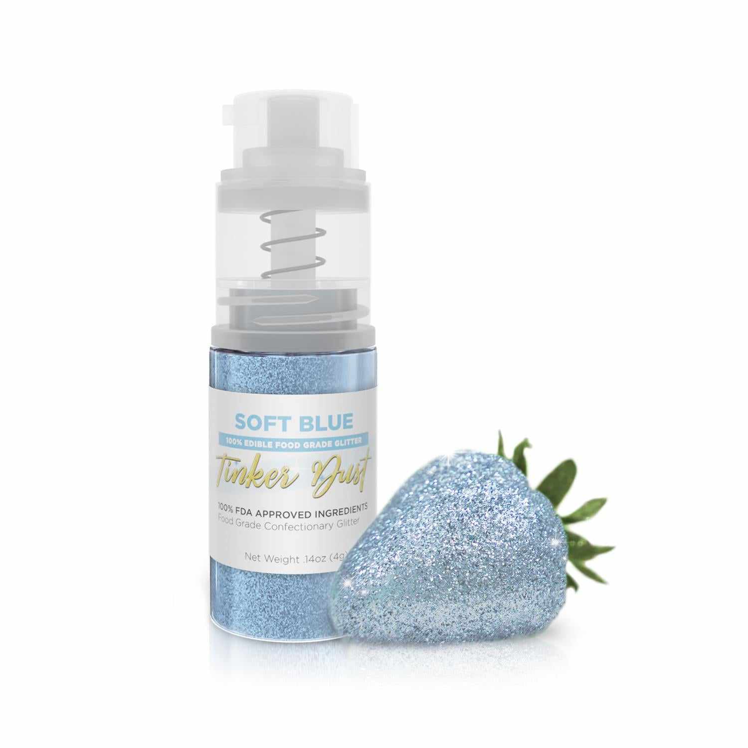 Soft Blue Edible Glitter Spray - Edible Powder Dust Spray Glitter